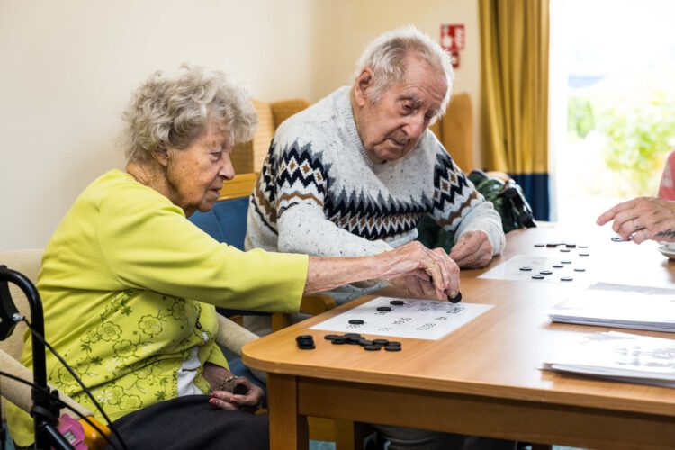 Residents playing games