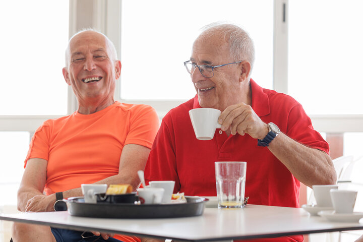 old people together smiling