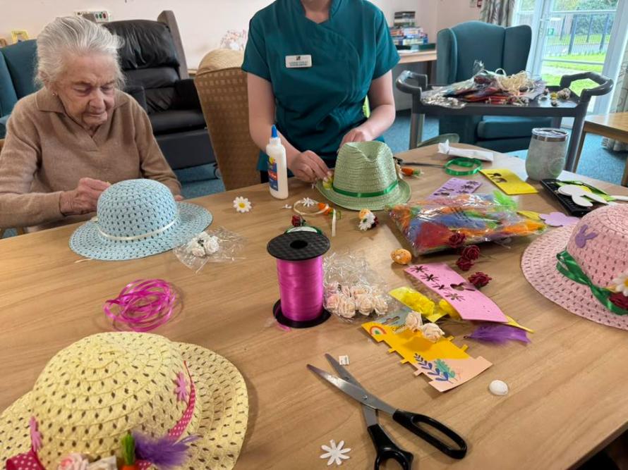 easter bonnet making