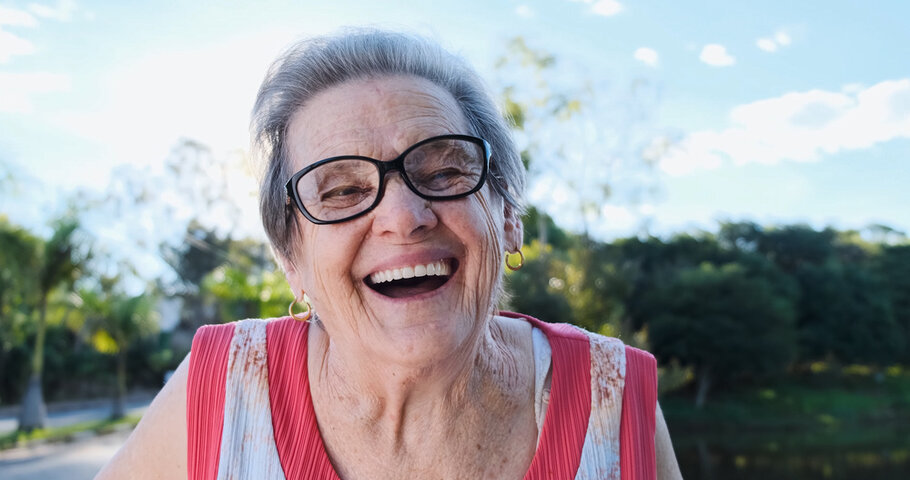 smiling old woman
